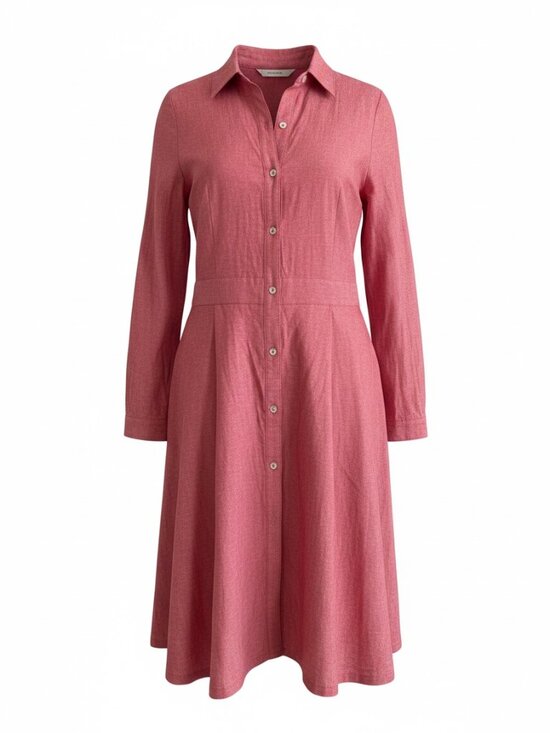 Jeffrey Banks Dresses & Skirts - Jeffrey Banks NWT Red Cotton Chambray Button Front Midi Shirt Dress L